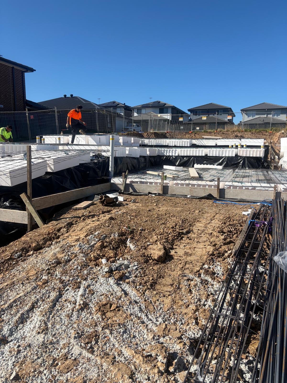 Foundation construction at the Austral project