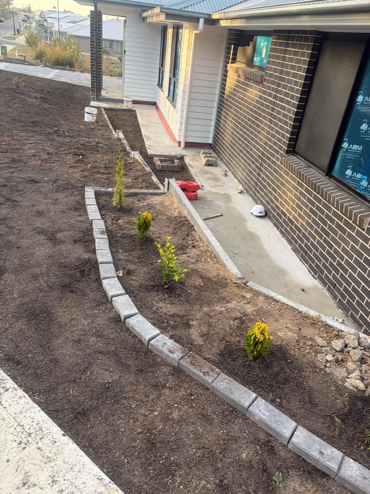 Landscaping at the Crangan Bay residence